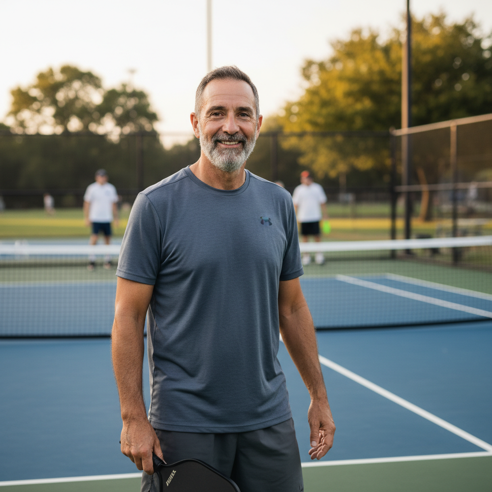Pickleball – Man 50s White