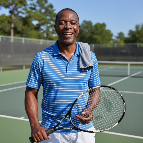 Tennis – Man 50s Black